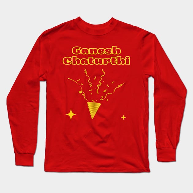 Indian Festivals - Ganesh Chaturthi Long Sleeve T-Shirt by Bharat Parv